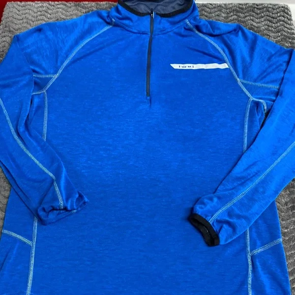 Hind 24/7 run Long sleeve three-quarter performance top blue black 3M large - Picture 1 of 14